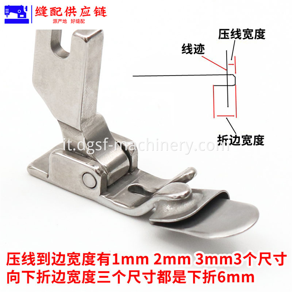 Flat Car Non Ironing Lower Folding Presser Foot 5 Jpg